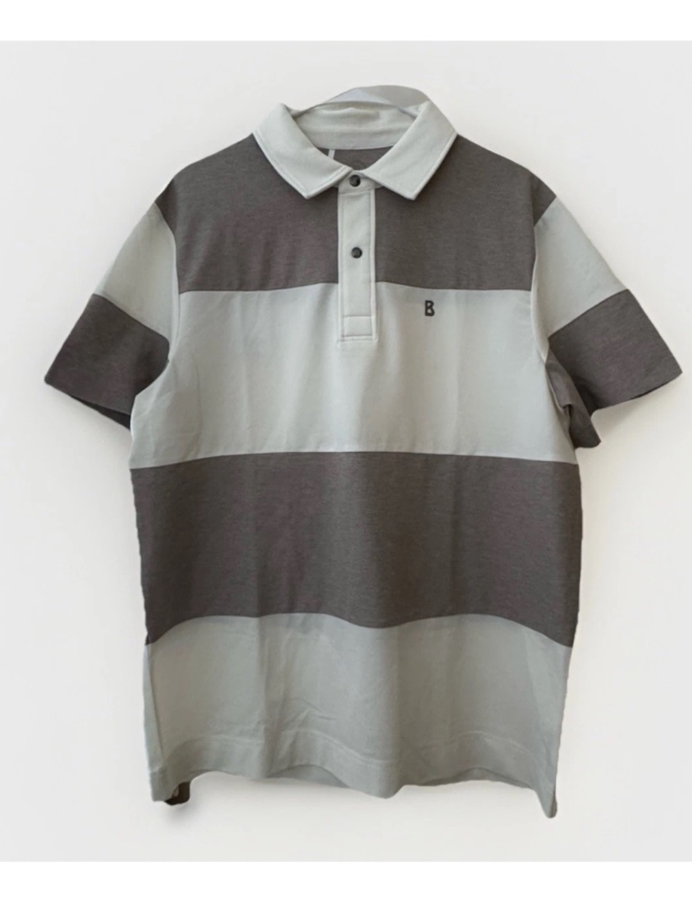 NWT Bogner Lagos-6 Men's Performance Cotton Polo Beige White Striped Golf US L